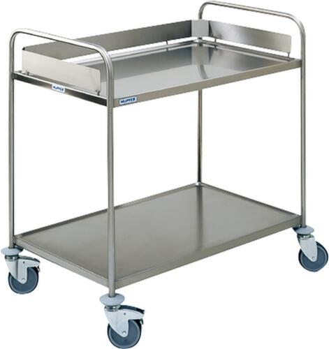 Hupfer Edelstahl-Etagenwagen mit Antidröhnmatten