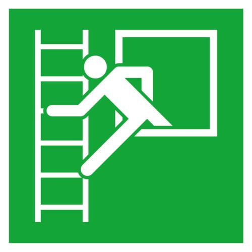 Schild für Sammelstelle und Notausstieg