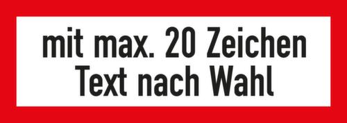 Brandschutzschild mit Text