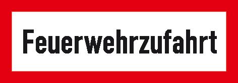 Brandschutzschild mit Text