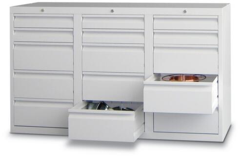 PAVOY Schubladenschrank Basis lichtgrau mit bis zu 34 Schubladen