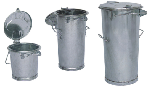 System-Mülltonne aus verzinktem Stahl