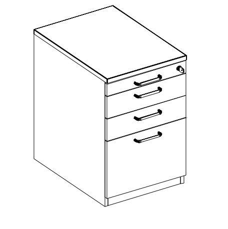 Nowy Styl Standcontainer E10 mit Schubladen