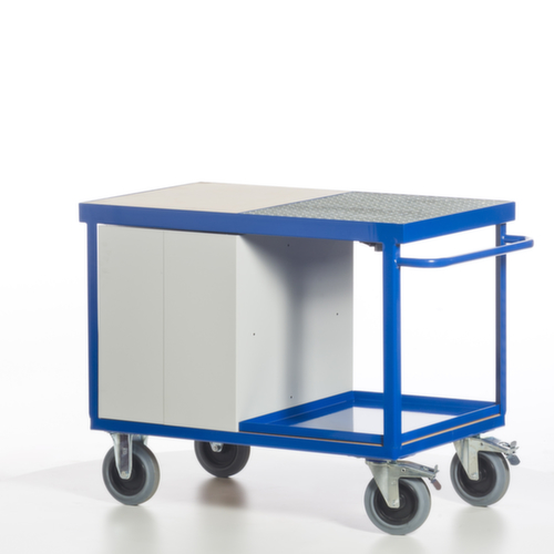 Rollcart Umwelt-Werkstattwagen mit öldichter Wanne und Gitterrost, Traglast 600 kg, Ladefläche 1150 x 700 mm