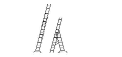 Hymer dreiteilige Mehrzweck-Teleskopleiter SC 60