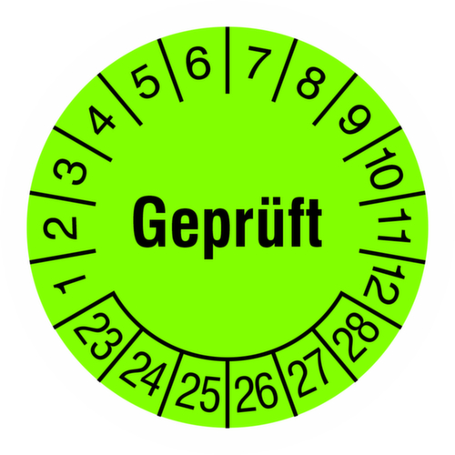 Runde Prüfplakette ohne Jahresfarbe