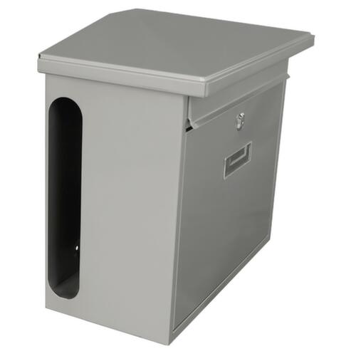 Wandbriefkasten Zamoran mit Namensschild und Zeitungsfach