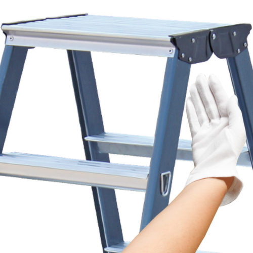 Krause Eloxierte Stufen-Doppelleiter MONTO® SePro D®