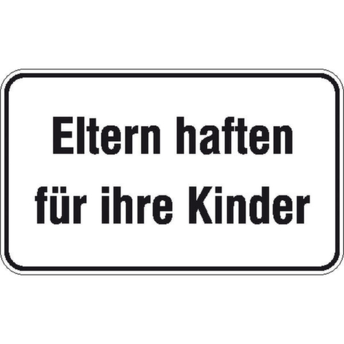 Hinweisschild SafetyMarking®, "Eltern haften für ihre Kinder"