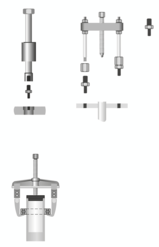 GEDORE 1.80/1 Satz Spindeldruckstücke Ø 25-64 mm