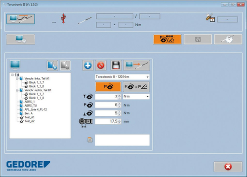 GEDORE TT3KH 120 Elektr. Drehmomentschlüssel TorcoTronic III 1/2" SE 9x12 Highline