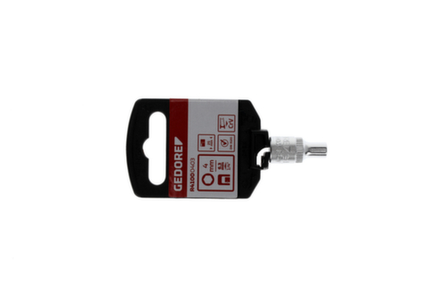 GEDORE R41000403 Steckschlüsseleinsatz 1/4" 6-kant 4 mm Länge 25 mm