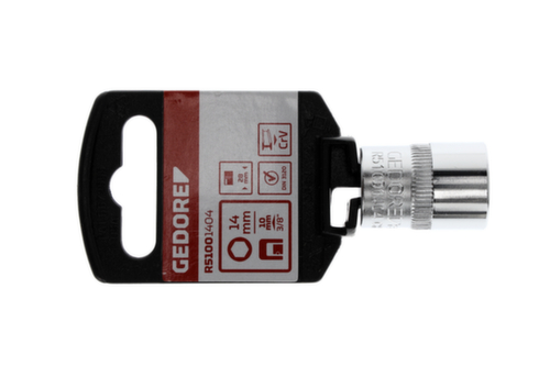 GEDORE R51001404 Steckschlüsseleinsatz 3/8" 6-kant 14 mm Länge 28 mm