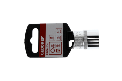 GEDORE R51001804 Steckschlüsseleinsatz 3/8" 6-kant 18 mm Länge 30 mm