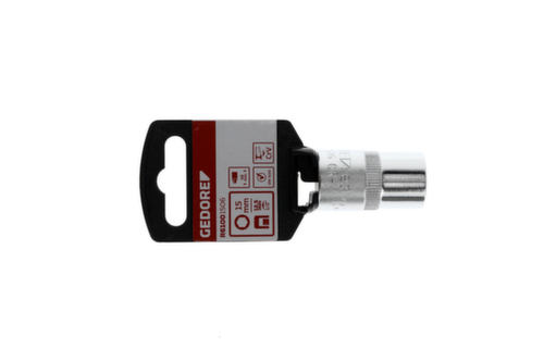 GEDORE R61001506 Steckschlüsseleinsatz 1/2" 6-kant 15 mm Länge 38 mm