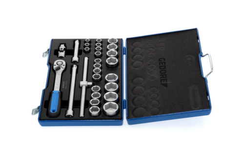 GEDORE 19 VMU-10 Steckschlüssel-Satz 1/2" 28-teilig 6-kant 10-36 mm