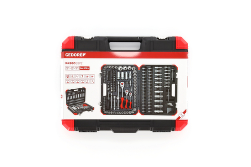 GEDORE R45603172 Steckschlüssel-Satz 1/4"+3/8"+1/2" 172-teilig