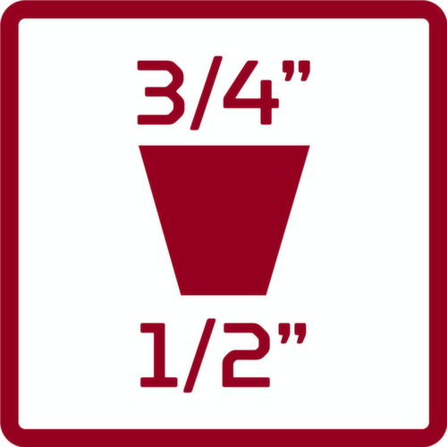 GEDORE R67400008 Kraftschrauber-Vergrößerungsstück 1/2 x 3/4