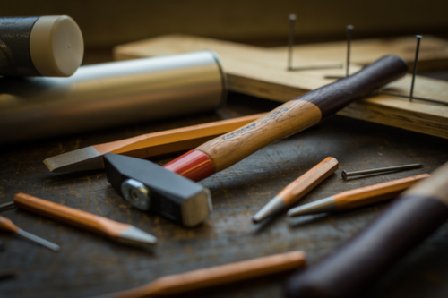 GEDORE 600 H-500 Schlosserhammer ROTBAND-PLUS mit Hickorystiel