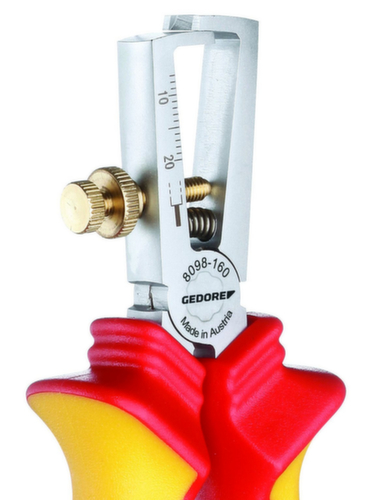 GEDORE VDE 8098-160 H VDE-Abisolierzange mit Hüllenisolierung 160 mm