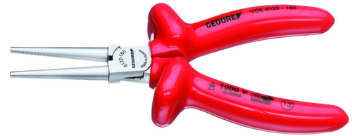 GEDORE VDE 8122-160 VDE-Rundzange mit Tauchisolierung 160 mm