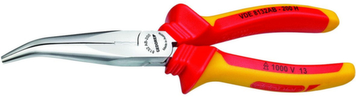 GEDORE VDE 8132 AB-200 H VDE-Flachrundzange mit Hüllenisolierung 200 mm