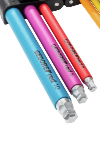 GEDORE R36601009 Winkelschraubendr.Satz 6kt 1.5-10mm 9tlg mit Farbcodierung