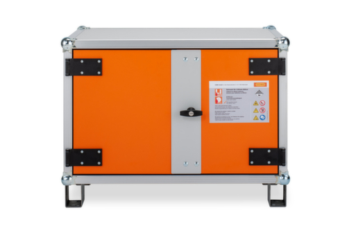 Cemo Explosionsgeschützter Lithium-Ionen-Lagerschrank lockEX 8/5 unterfahrbar, Höhe x Breite x Tiefe 520 x 800 x 660 mm