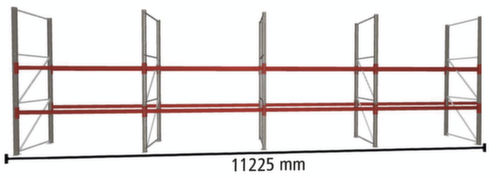 META Palettenregal MULTIPAL für 36 Paletten, 11225 mm breit, 3 Lagerebenen