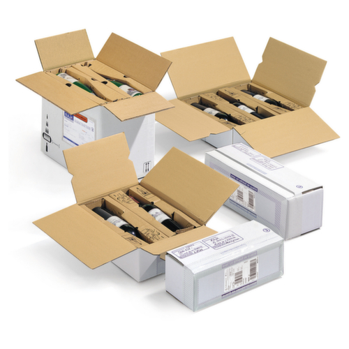 Flaschenkarton mit Kartoneinlage für 1 Flasche