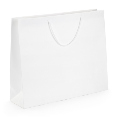 Tragetüte in Mattoptik weiß