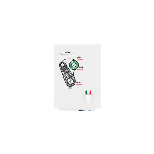 Rocada Skinwhiteboard aus lackiertem Stahl