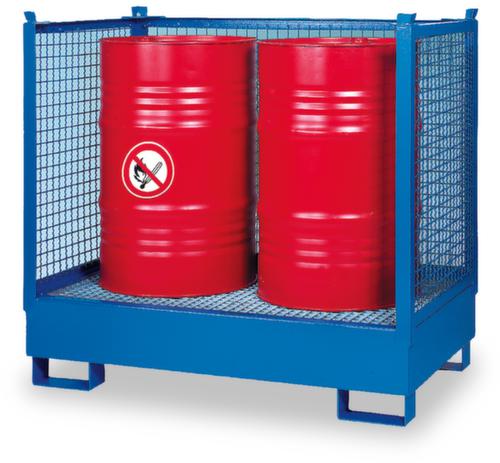 Stapelbare Auffangwanne mit Gitterrost