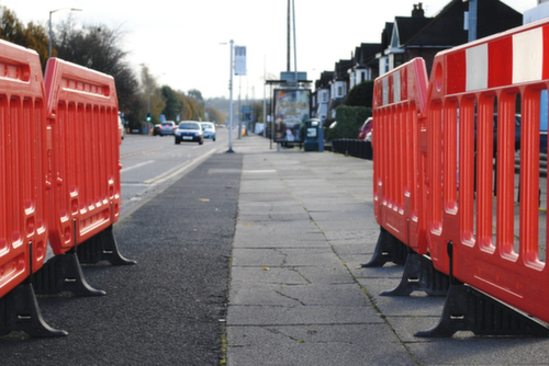 Moravia Sperrgitter MORION mit Reflexstreifen, Höhe x Breite 1000 x 2000 mm