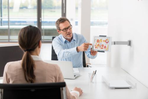 Durable Tablet-Wandhalterung, Höhe x Breite x Tiefe 225 x 95 x 170 mm