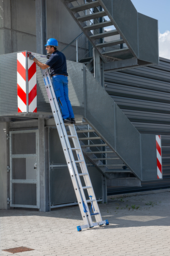 Krause Mehrzweckleiter STABILO® Professional +S mit Sprossen und Stufen, 2 x 12 rutschsicher profilierte Sprossen und Stufen