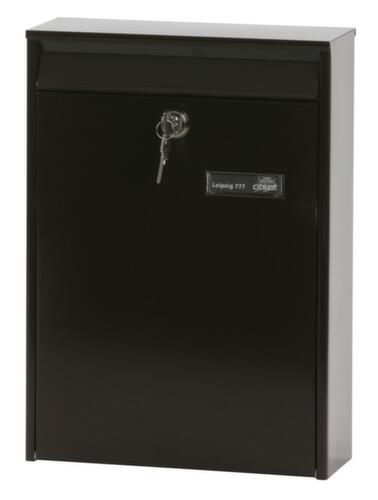 Wandbriefkasten Leipzig mit Namensschild