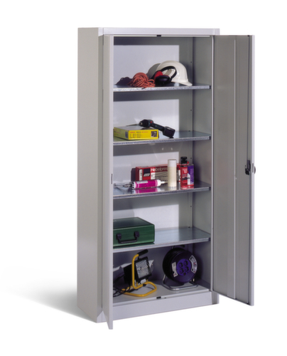 C+P Universalschrank Eco lichtgrau mit 4 Böden, Breite 940 mm