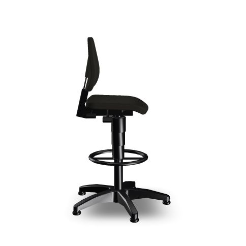 bimos Arbeitsdrehstuhl Isitec 3, Sitz PU-Schaum schwarz, mit Gleitern