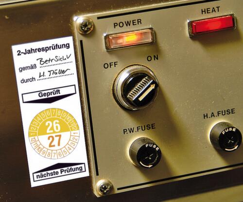 Grundplakette und Gebrauchsanweisungen