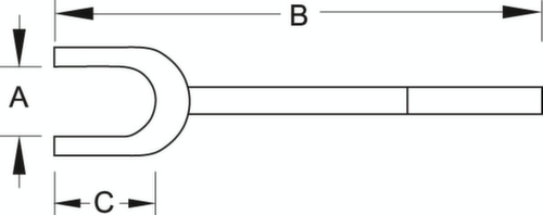 GEDORE 1.70/2 Trenn- und Montagegabel 23 mm