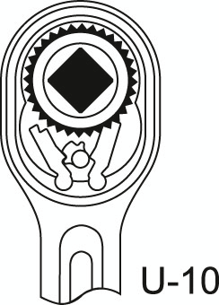 GEDORE 1993 U-10 L Umschaltknarre 1/2" 350 mm