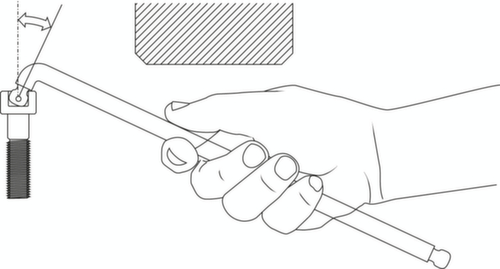 GEDORE 42 DKEL 6 Winkelschraubendreher XL Doppelkugelkopf Innen-6-kant 6 mm