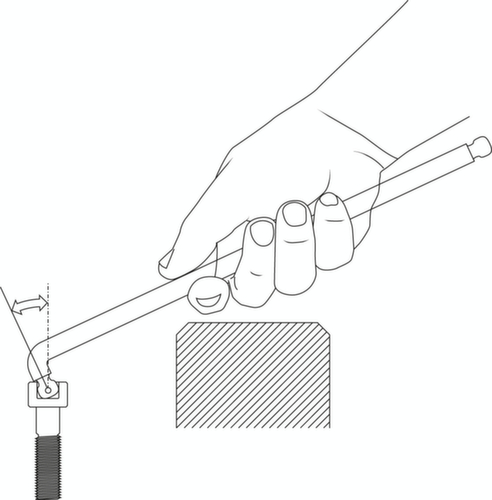 GEDORE 42 DKEL 6 Winkelschraubendreher XL Doppelkugelkopf Innen-6-kant 6 mm