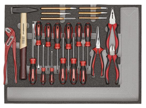 GEDORE R21560005 Werkzeugsatz im Werkstattwagen MECHANIC schwarz 129-teilig