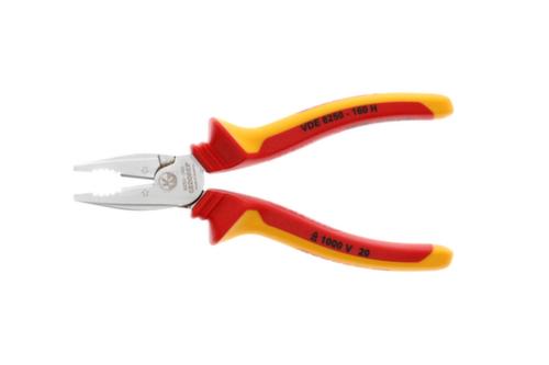 GEDORE VDE 8250-160 H VDE-Kraft-Kombinationszange mit Hüllenisolierung 160 mm