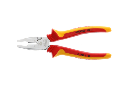 GEDORE VDE 8250-180 H VDE-Kraft-Kombinationszange mit Hüllenisolierung 180 mm