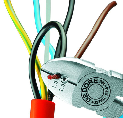 GEDORE 8315-160 JC Abisolier-Seitenschneider 160 mm 2K-Griff