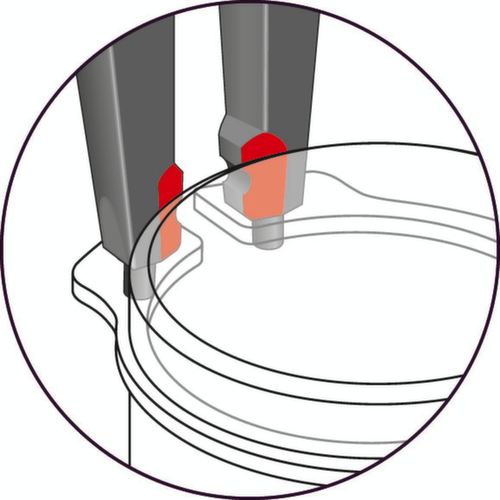 GEDORE S 8000 JE Montagezangen-Satz 4-teilig (Innen)