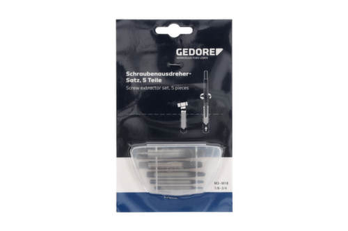 GEDORE 8551 S-005 Schraubenausdreher-Satz 5 teilig M3-M18